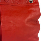Chanel Red Quilted Leather Natural Beauty Chain Tote 2010