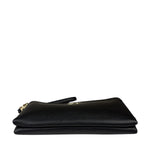 Coach Black Pebbled Leather Dual Zip Wristlet Wallet