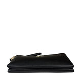 Coach Black Pebbled Leather Dual Zip Wristlet Wallet