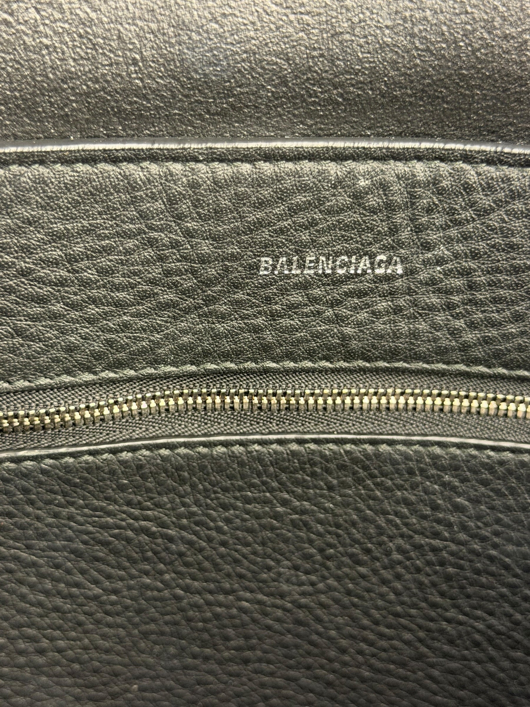 Balenciaga Black Leather Tote Bag
