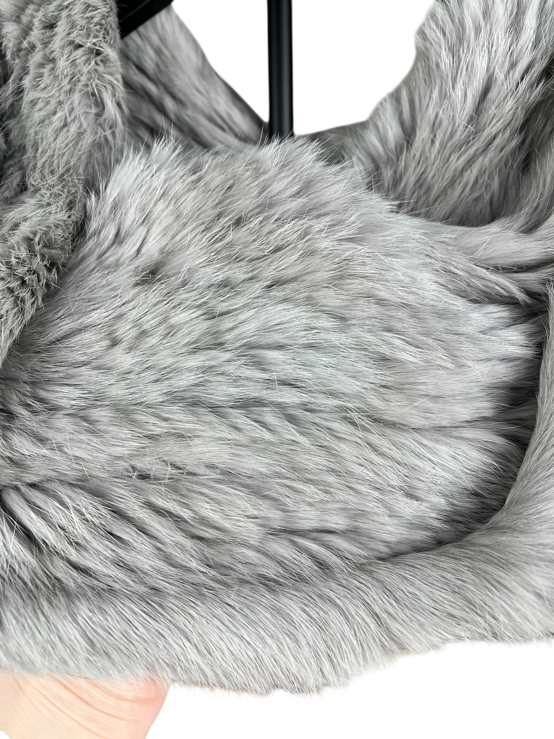 Stretch Fur Mayson Grey Mink Infinite Scarf