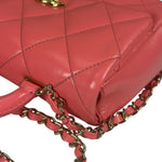 Chanel Pink Quilted Lambskin Two-Way Bag 2021
