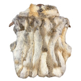 Vintage Les Arleqin Rabbit Fur Sleeveless Coat