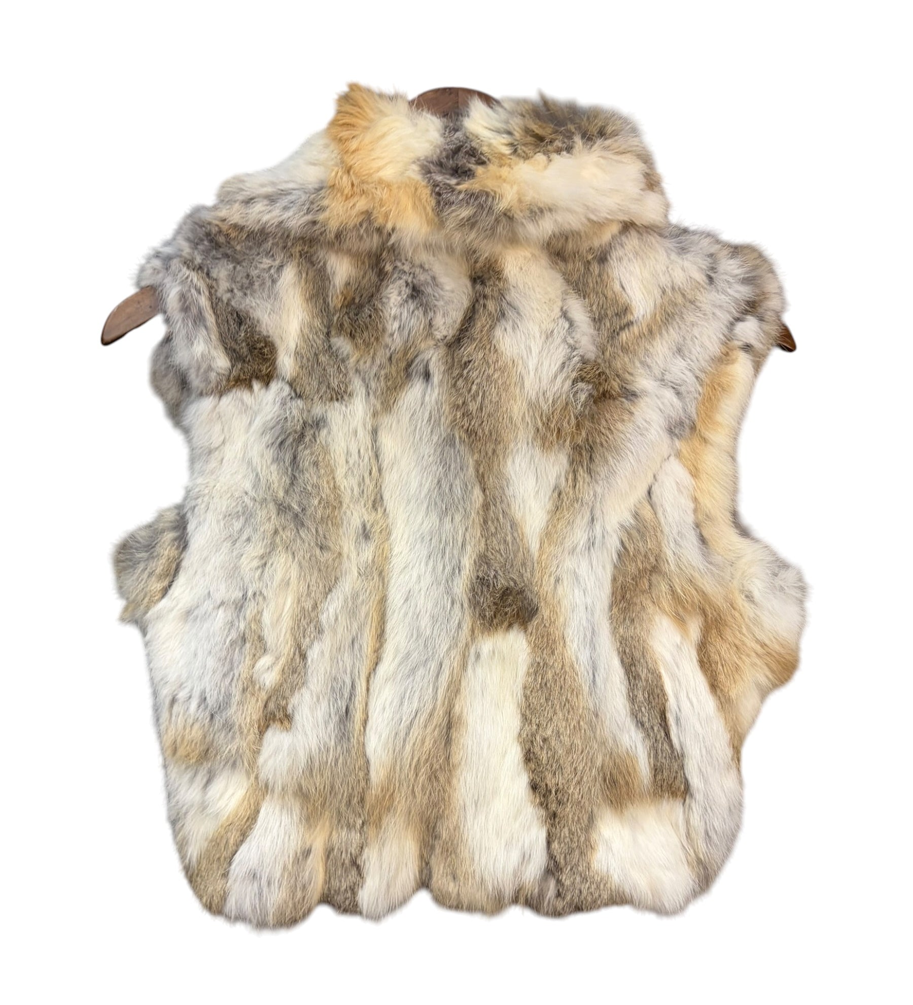 Vintage Les Arleqin Rabbit Fur Sleeveless Coat