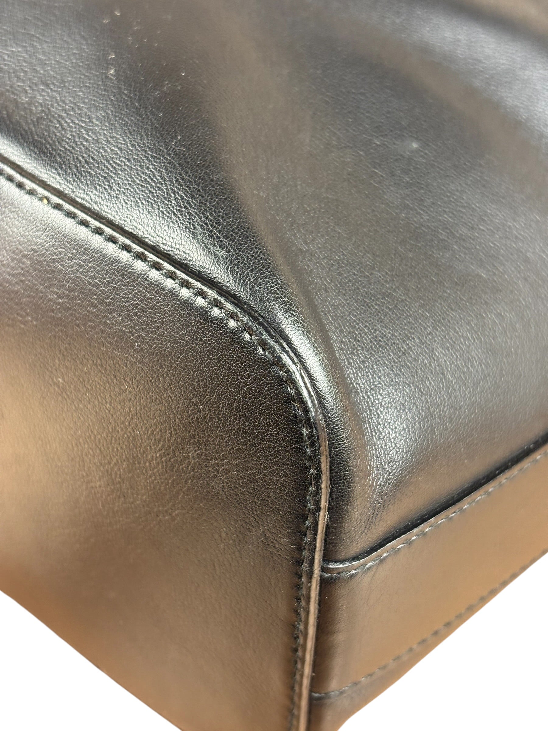Gucci Black Leather Chain Hobo Bag
