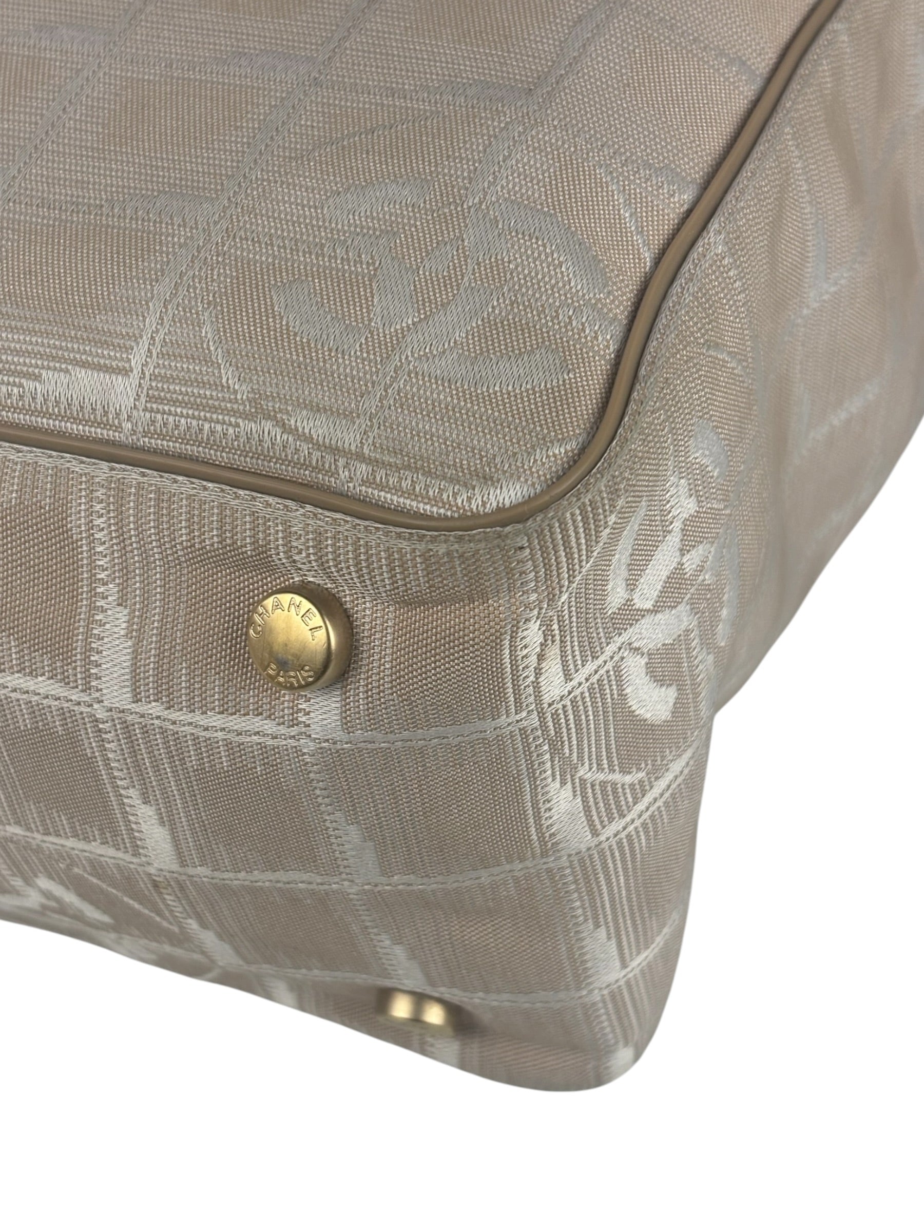 Chanel Beige Travel Line Nylon Shoulder Bag-2003