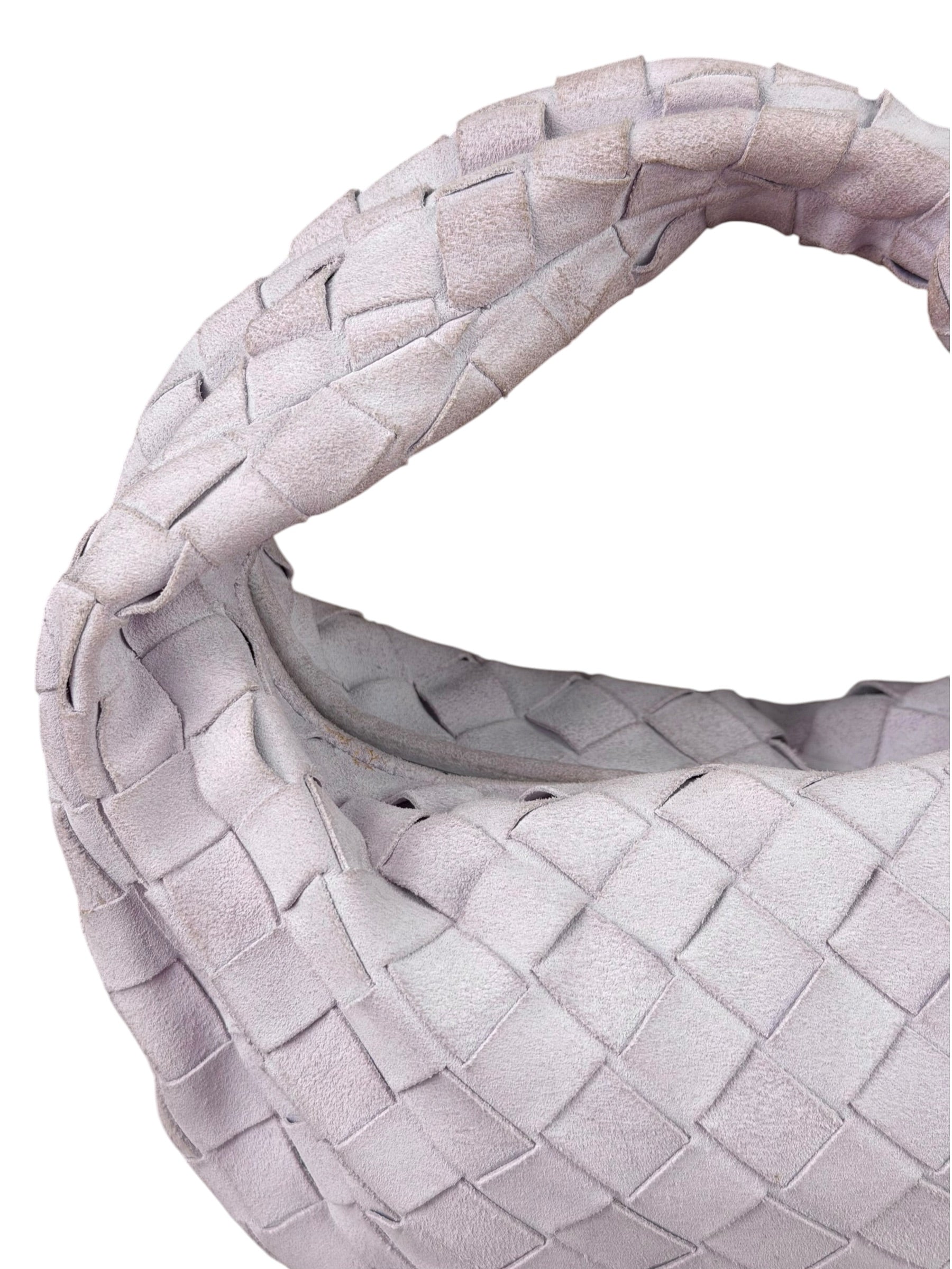Bottega Veneta Chalk Suede Mini Jodie Handbag