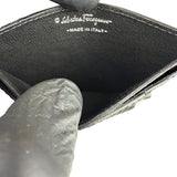 Salvatore Ferragamo Black Leather Card Holder