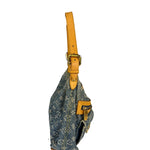 Louis Vuitton Vintage Denim Leather Trim Monogram Baggy Hobo Bag PM
