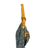 Louis Vuitton Vintage Denim Leather Trim Monogram Baggy Hobo Bag PM
