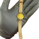 Cartier Must De Vendome Vermeil Cream Roman Dial Brown Lizard Strap