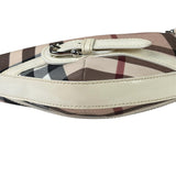 Burberry Beige Leather Trim Nova Check Hobo Bag
