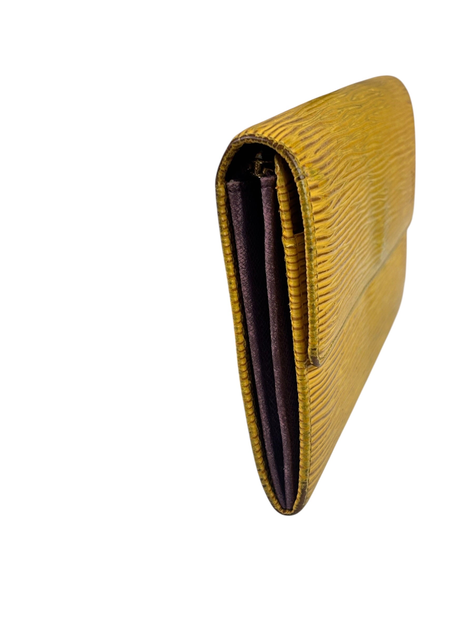 Louis Vuitton Yellow Epi Leather Long Wallet