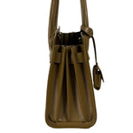 YSL Green Ink Leather King Palm Nano Two-Way Tote