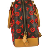 Louis Vuitton Red Tuffetage Cube Monogram Deauville