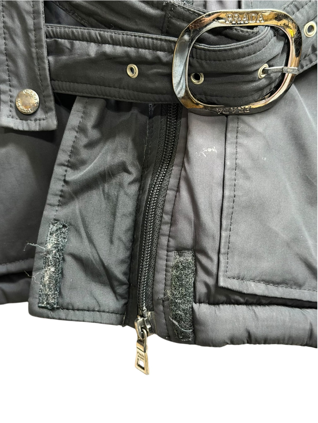 Vintage Prada Nylon Faux Fur Parka Jacket