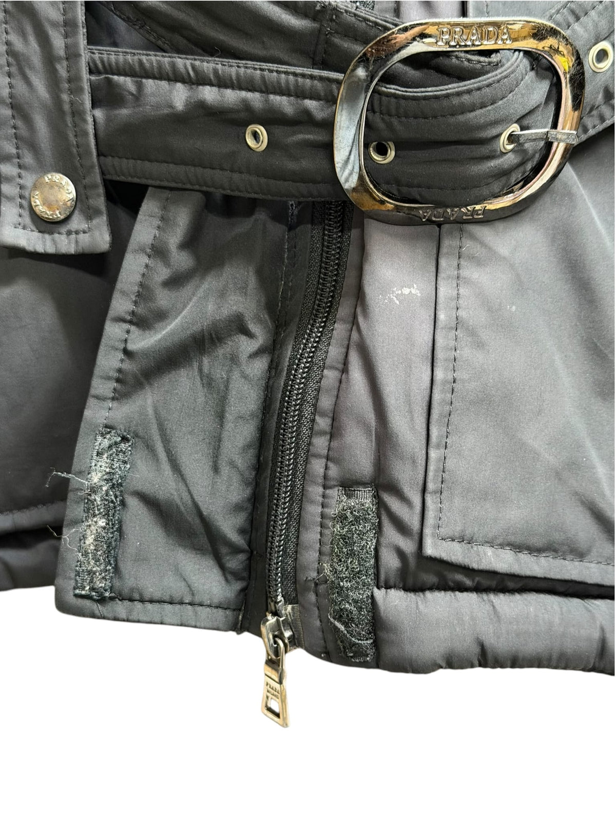 Vintage Prada Nylon Faux Fur Parka Jacket