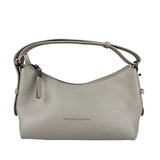Brunello Cucinelli Ivory Grained Leather Shoulder Bag