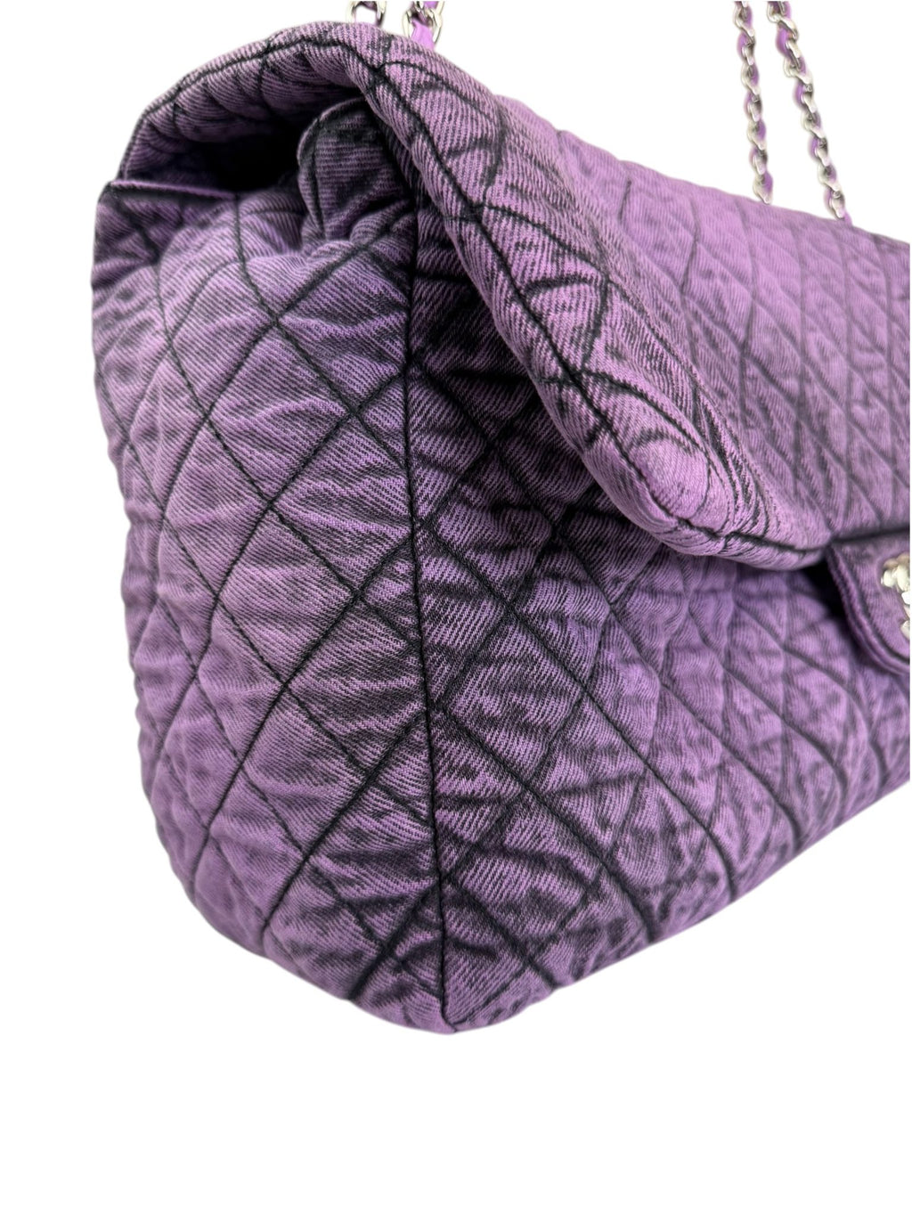 Chanel Purple Denimpressions XXL Flap Bag 2019