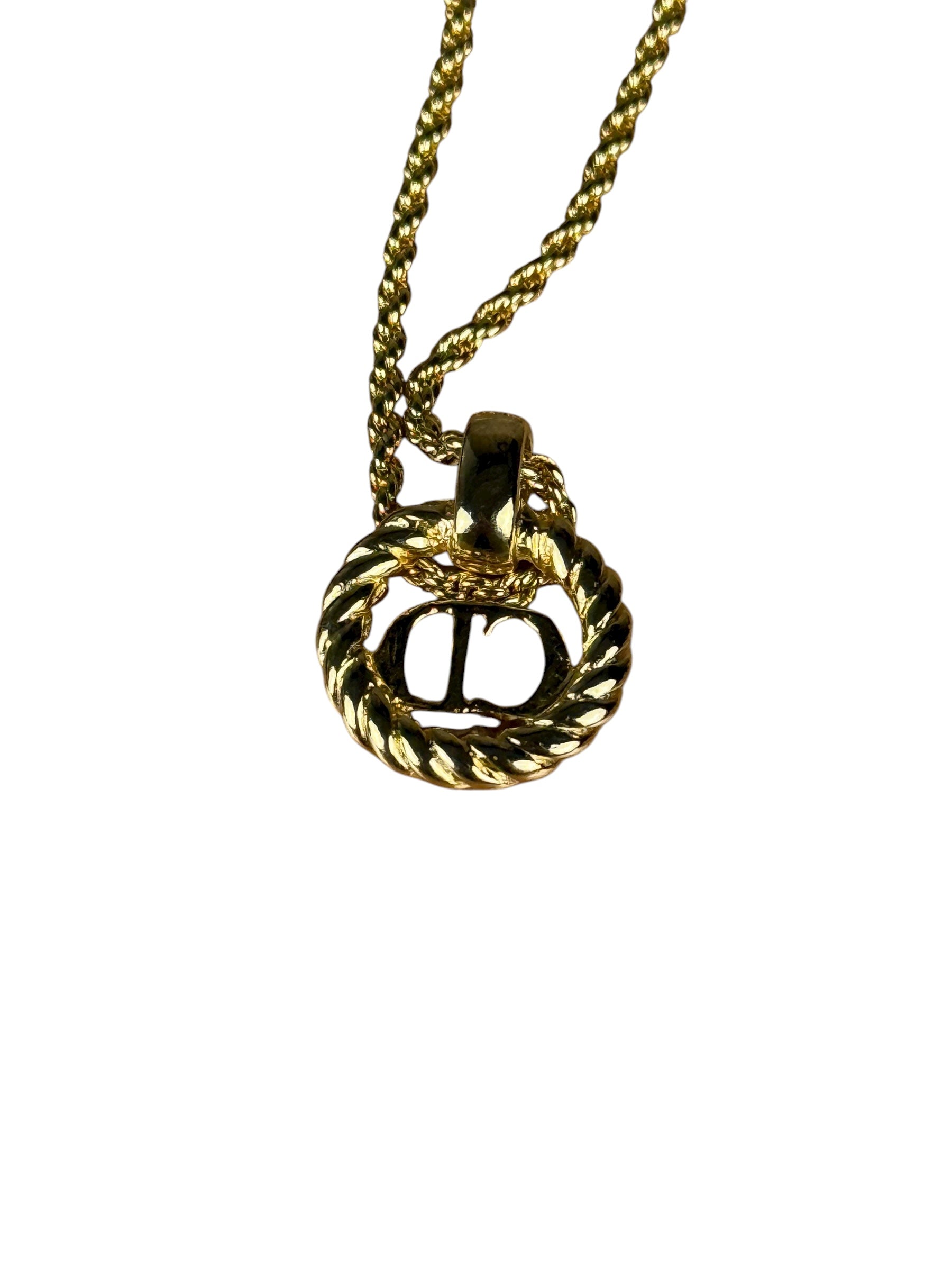 Christian Dior CD Logo Necklace