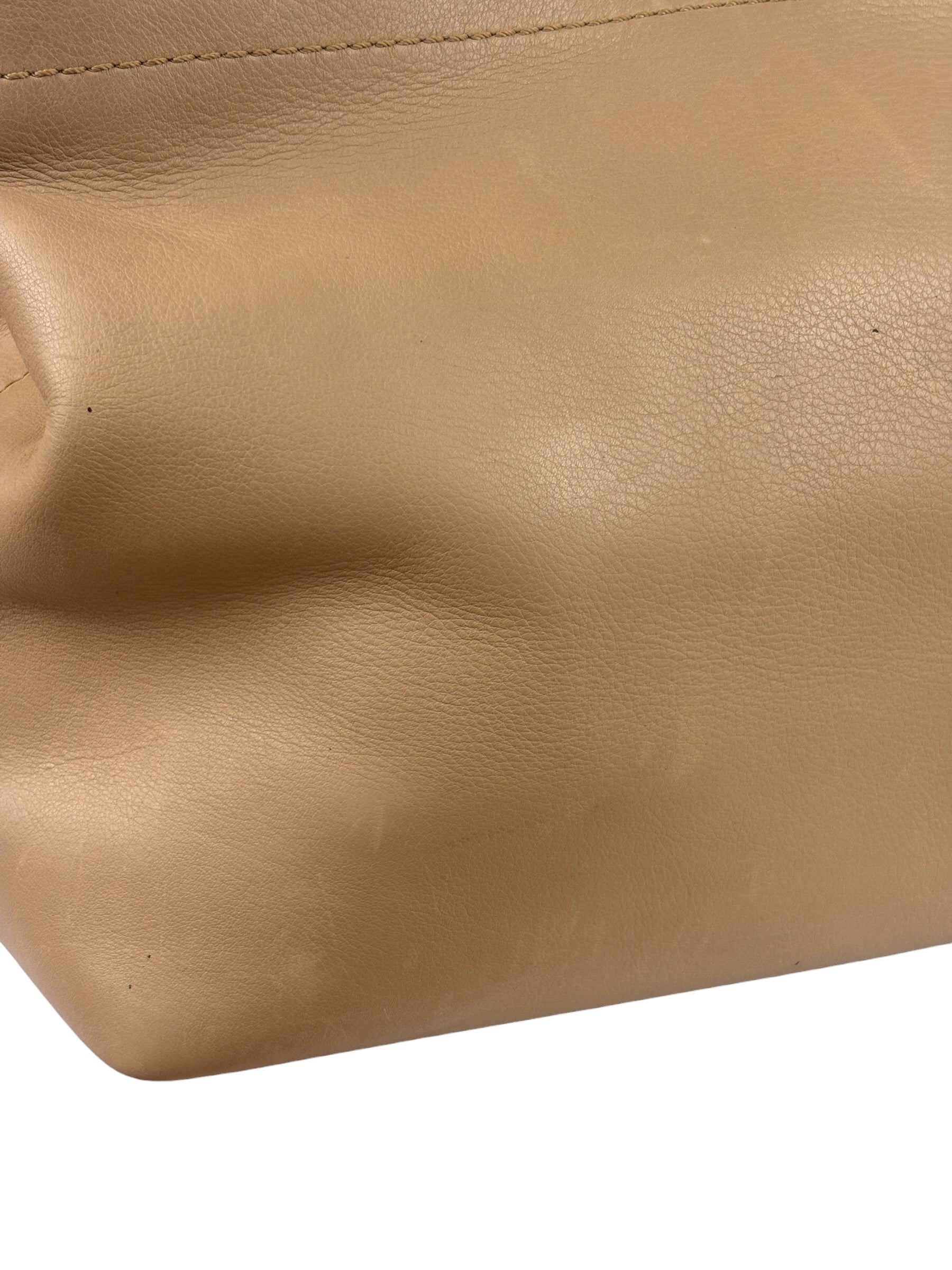 Chanel Turnlock CC Tan Leather Tote 2002