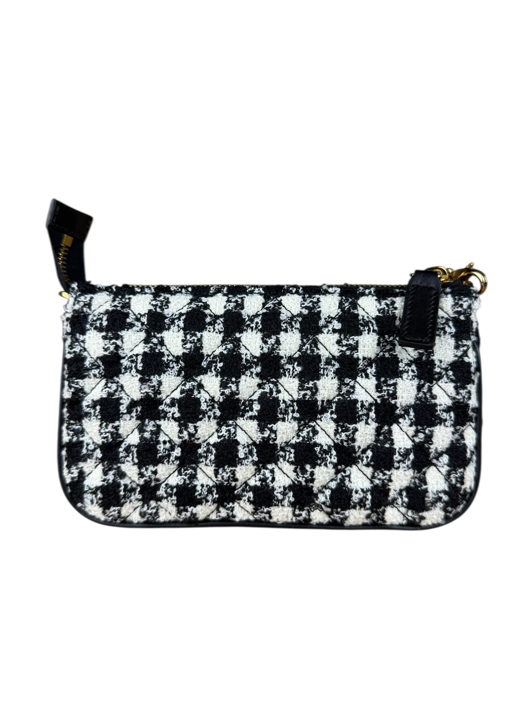 Versace Black/White Tweed Pochette