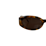 Gucci Vintage GG Havana Thick  Rounded Oval Sunglasses RX 2400/S