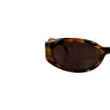 Gucci Vintage GG Havana Thick  Rounded Oval Sunglasses RX 2400/S