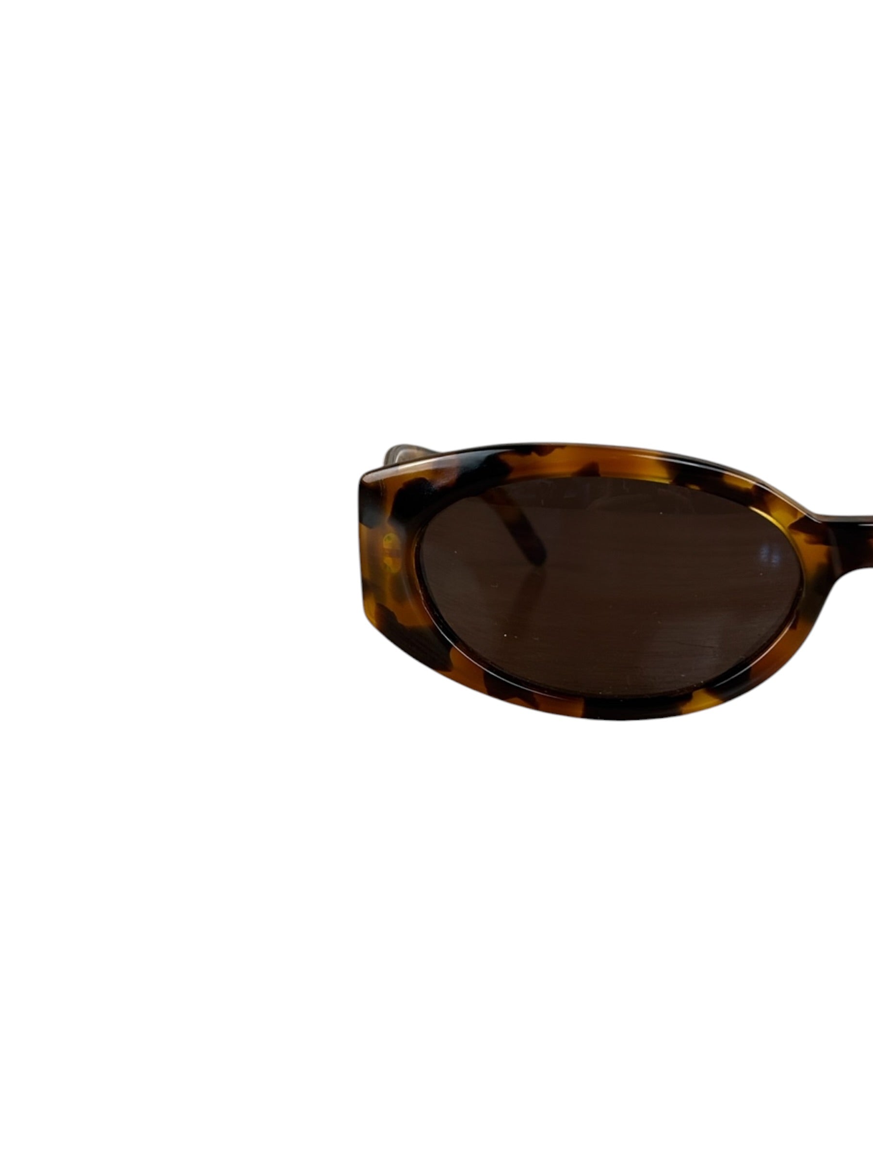 Gucci Vintage GG Havana Thick  Rounded Oval Sunglasses RX 2400/S