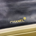 Chanel Black Quilted Leather Envelope Flap Bag Early 90's