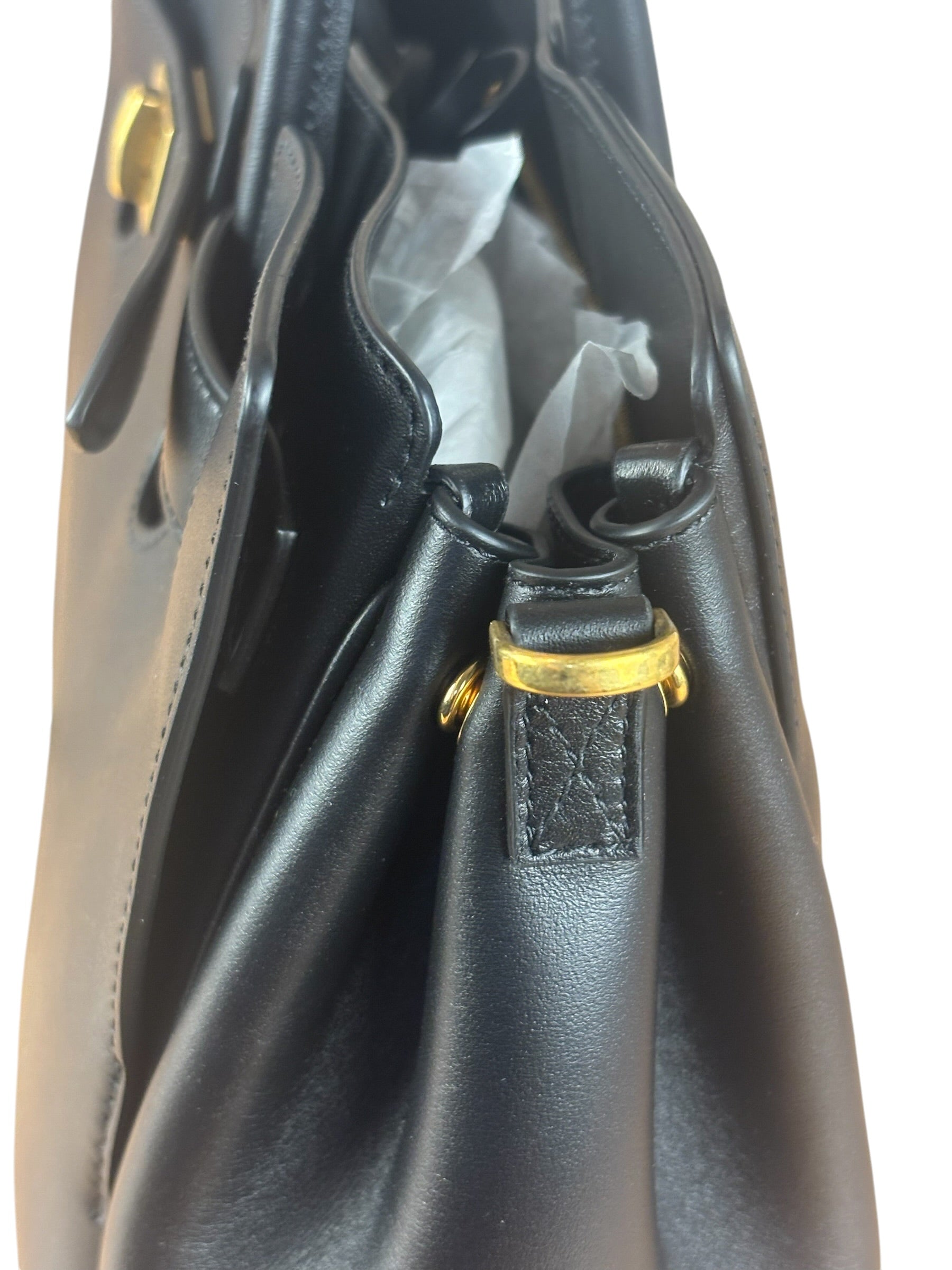 Balenciaga Black Leather Bel Air Carry All Two-Way Bag