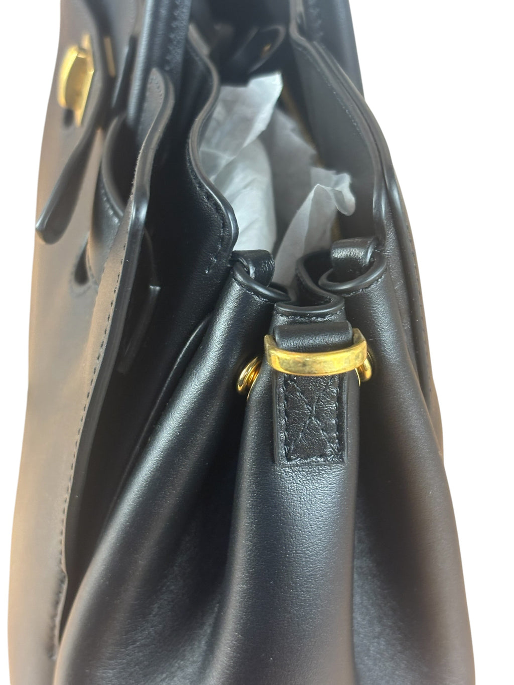 Balenciaga Black Leather Bel Air Carry All Two-Way Bag