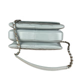 Chanel CC Trendy Blue Leather Flap Top Handle Bag