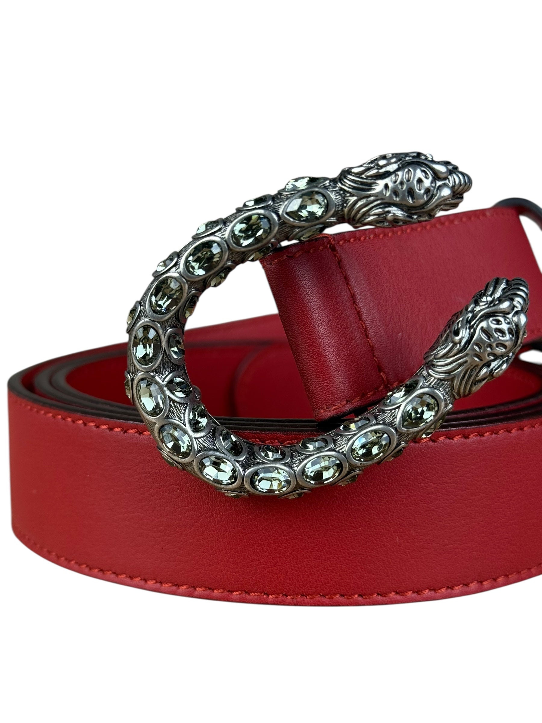 Gucci Dionysus Red Leather Belt