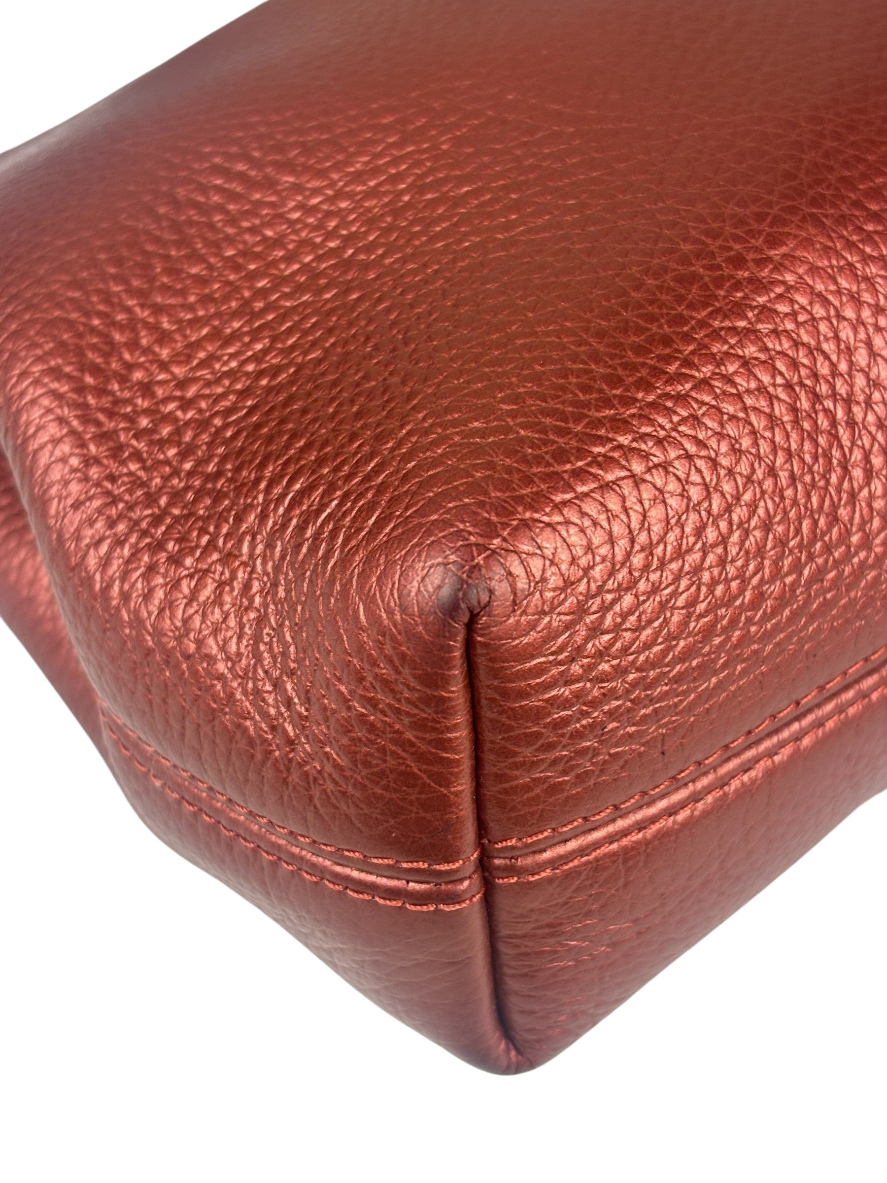 Coach Metallic Currant Leather Charley Crossbody