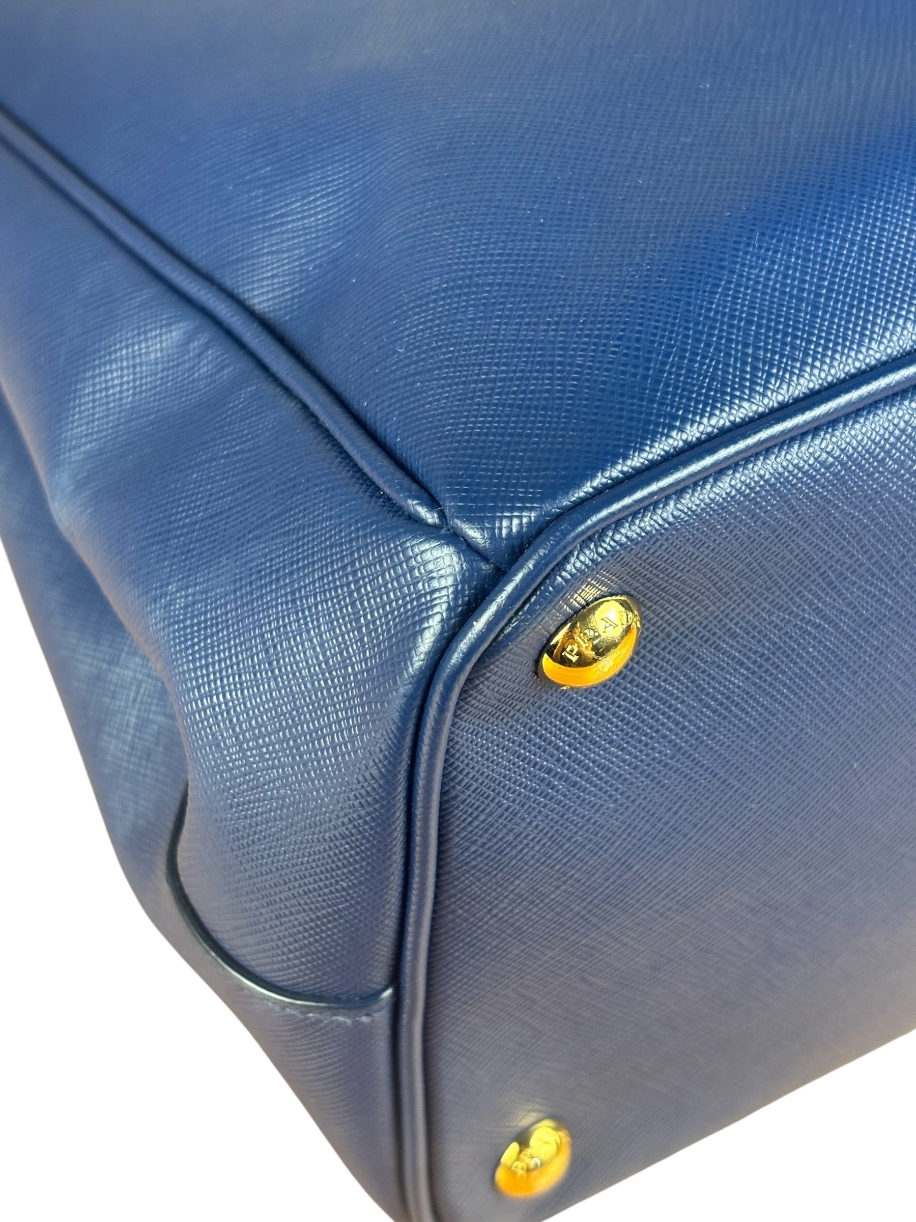 Prada Blue Galleria Saffiano Leather Tote