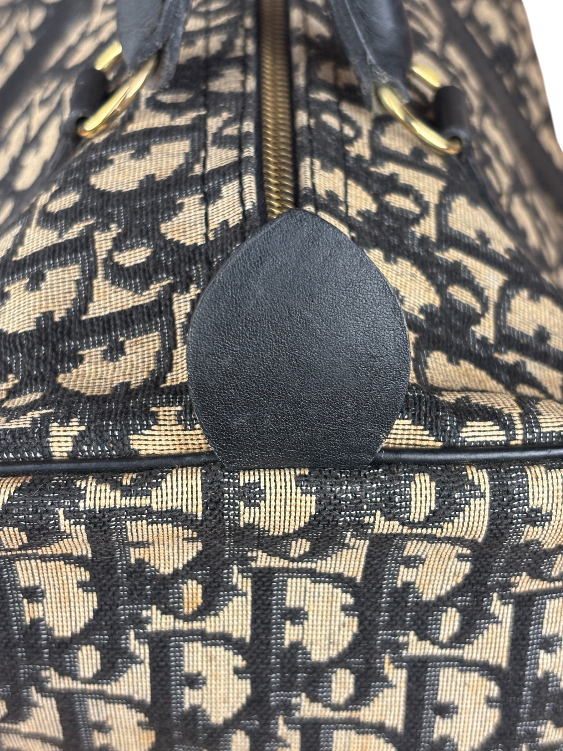 Christian Dior Vintage Navy Trotter Boston Bag