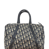 Christian Dior Vintage Blue Oblique Trotter Boston Bag