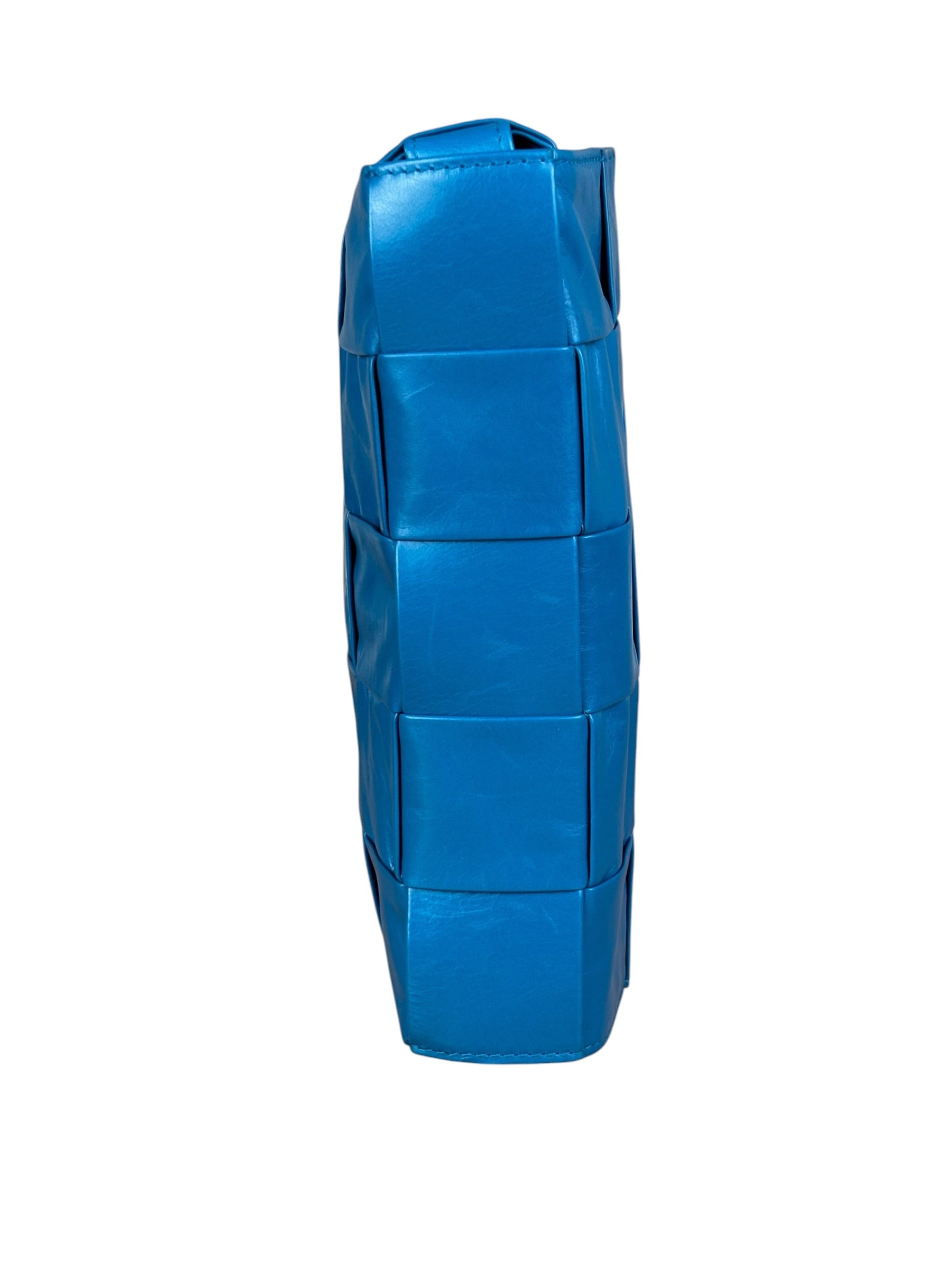 Bottega Veneta Cyan Leather Cassete Bag