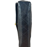Chanel Dark Navy Quilted Leather Two-Toned CC Double Flap Bag '86-'88