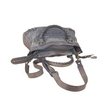 Balenciaga Vintage Distressed Purple Leather City Bag