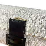 Fendi Pelle Rosa Beaded Baguette
