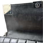Chanel Black Patent Leather Chocolate Bar Flap Bag 2000