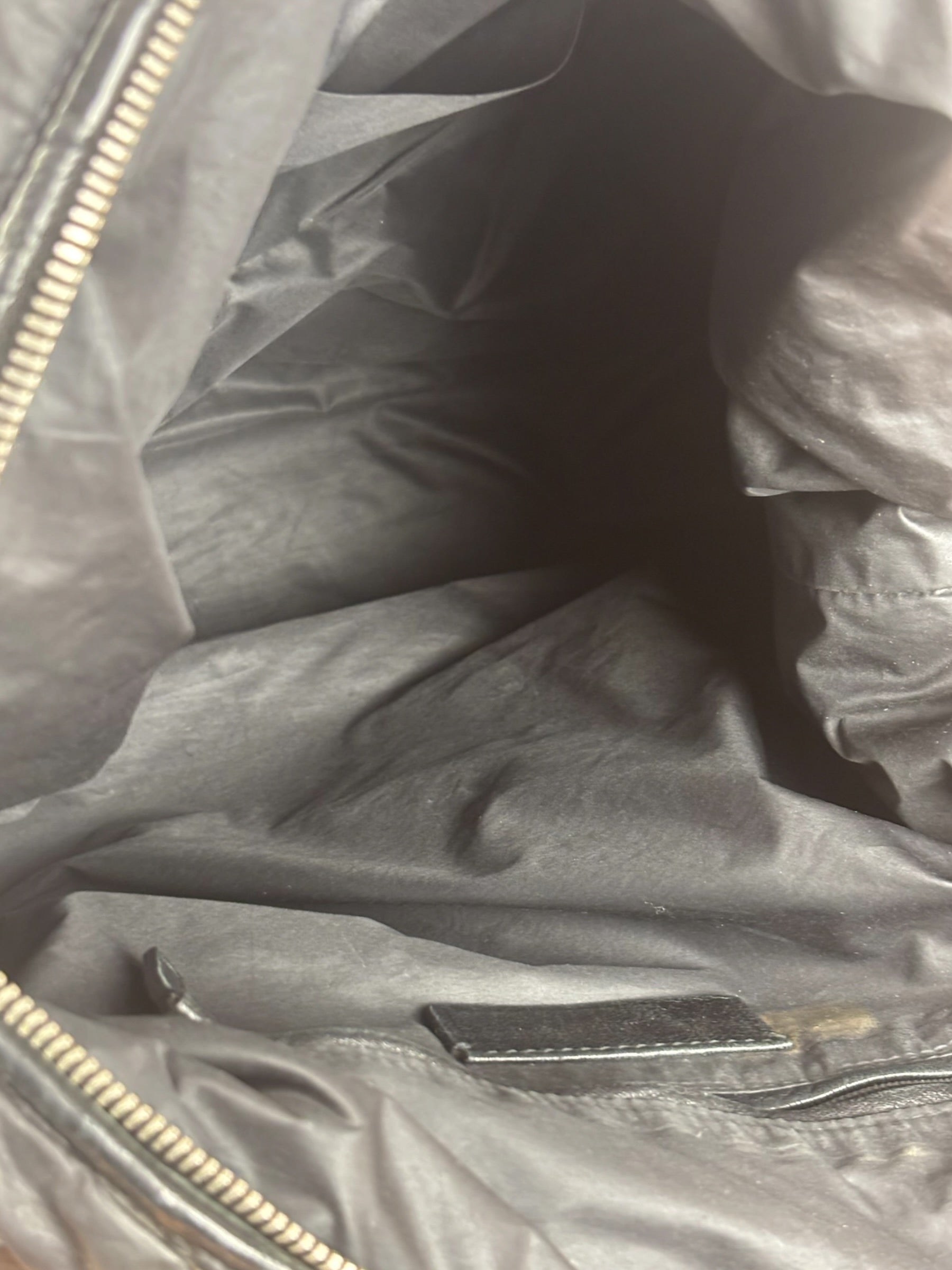 YSL Vintage Black Nylon Top Handle Bag