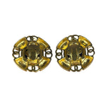 Chanel Vintage Royal Blue Glass Gripoix  Clip-On Earrings