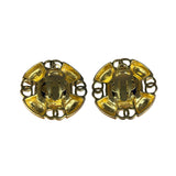 Chanel Vintage Royal Blue Glass Gripoix  Clip-On Earrings