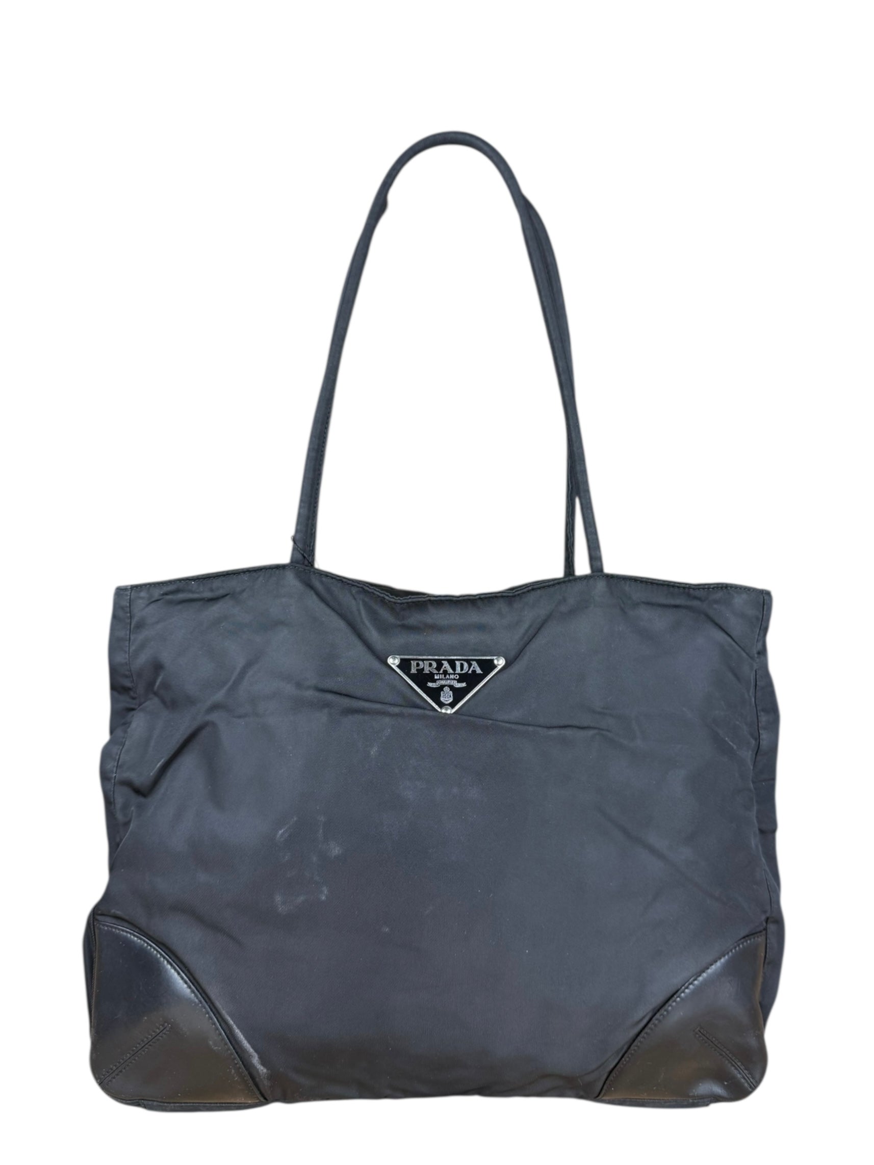 Prada Nylon & Leather Zip Tote