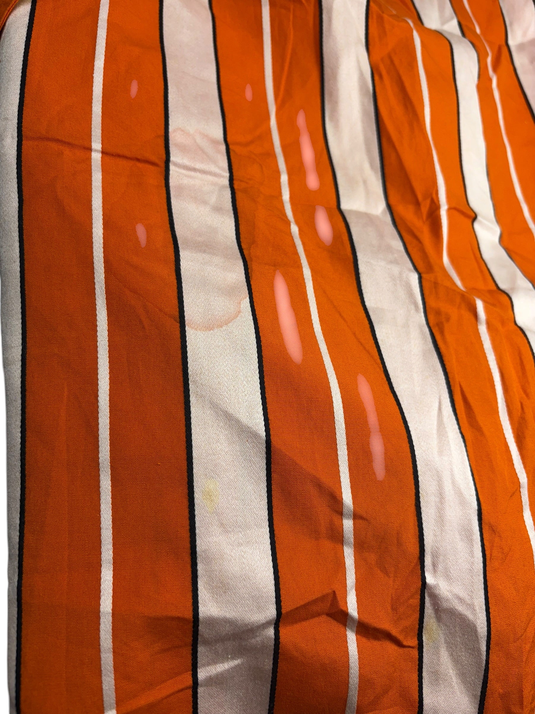 Christian Dior White/Orange Stripped Skirt