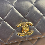 Chanel Navy Quilted Lambskin Small Trendy Flap Bag