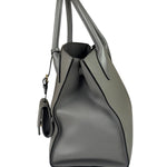 Prada Grey Saffiano Leather Two-Way Tote